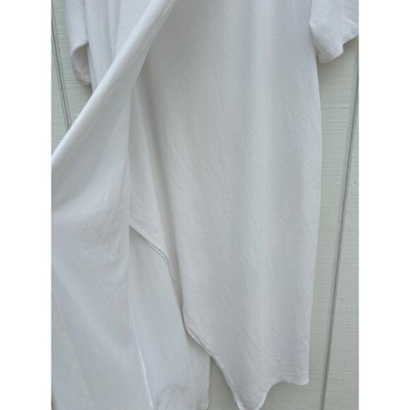 Nap Dress Loungewear, White Wrap, Short Sleeve, Oversize, Sz‎ S - Picture 3 of 8